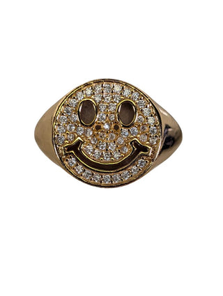 Vermeil Smiley Face Ring
