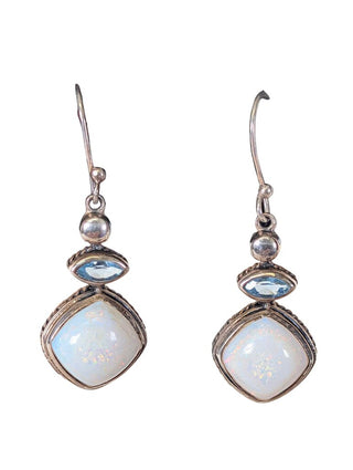 Sterling Opal Earrings