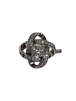 Sterling CZ Adjustable Ring