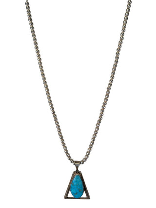 Sterling Turquoise Pendant Necklace