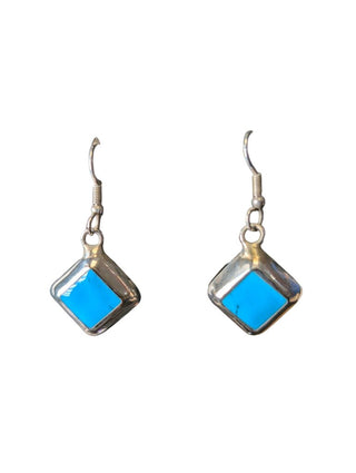 SS Stone Dangle Earrings