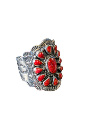 SS Signed Stone Etched Ring