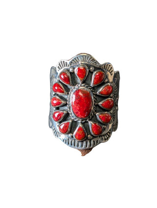 SS Signed Stone Etched Ring