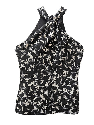 NWT Twist Halter Neck Abstract Paint Slash