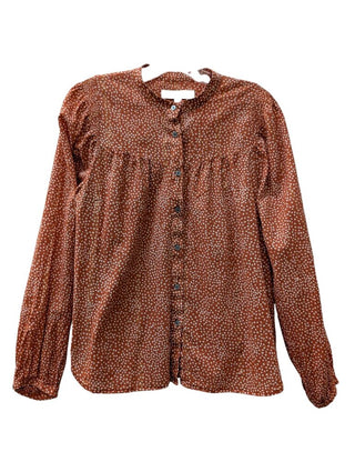 Long Sleeve Abstract Dot Button Up