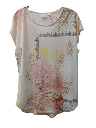 Short Sleeve Paisley/Geometric Print
