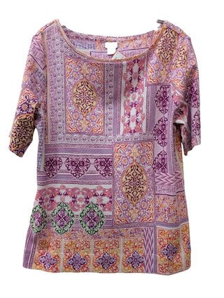 Short Sleeve Geometric Paisley Blocks