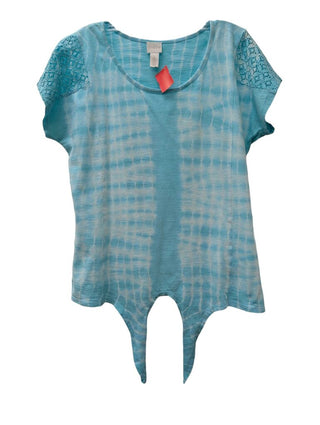 Short Sleeve Tie Dye Tie Front
