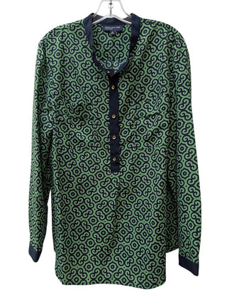 NWT Long Sleeve Geometric Print Blouse