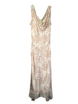 Silk sleeveless beaded pattern w/slip