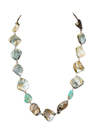 Shell Turquoise Heishi Necklace