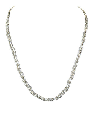 Braided Liquid Silver Necklace