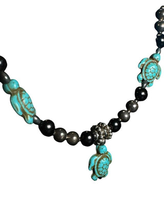 Bead Turtle Necklace with Earrings