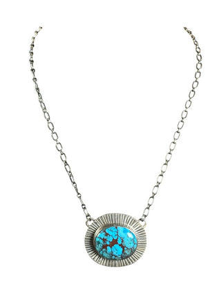 Sterling Turquoise Pendant Necklace