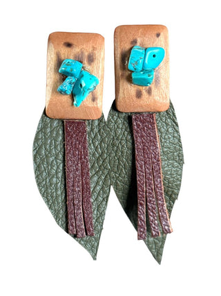 Hand made Leather Earrings