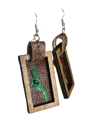 Hand made Leather Earrings