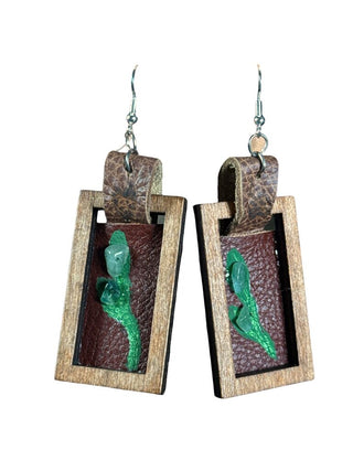 Hand made Leather Earrings