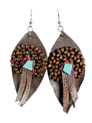 Hand made Leather Earrings