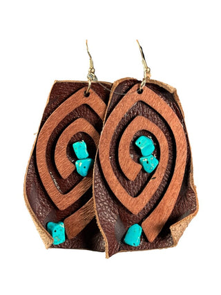 Hand made Leather Earrings