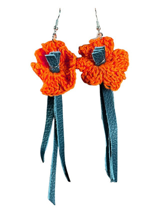 Hand made Leather Earrings