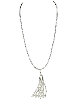 Sterling High Shine Tassel Pendant Necklace