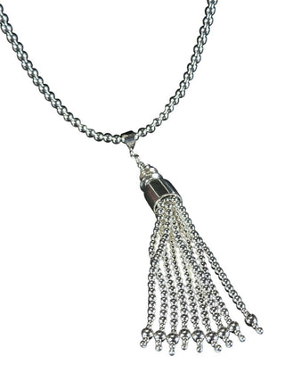Sterling High Shine Tassel Pendant Necklace