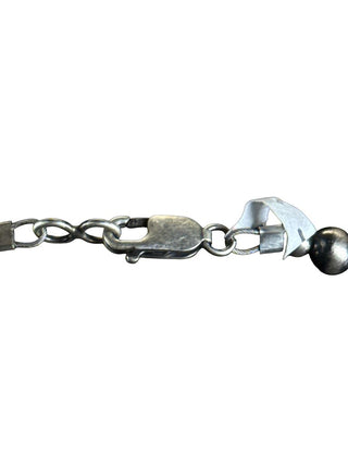 Sterling Oxy Bead Cross Pendant Necklace