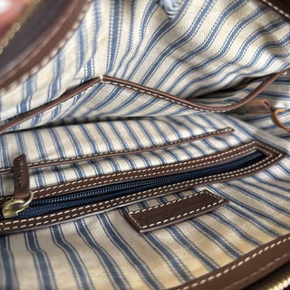 (AS IS) Woven Engraved Satchel w/Strap