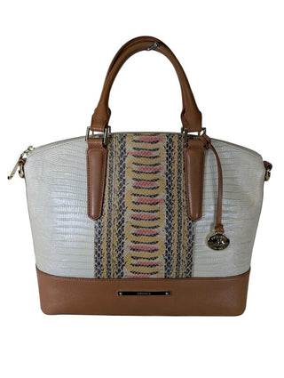 Duxbury Satchel Snake Embossed Center Panel
