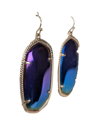Elle Drop Earrings Gold & Dichroic Glass MSRP $80