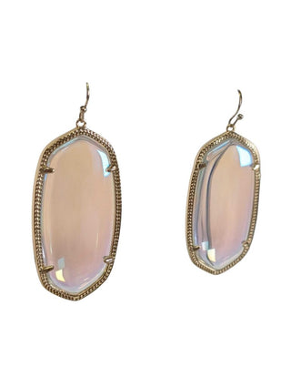 Elle Drop Earrings Gold & Smoky Dichroic Glass MSRP $80