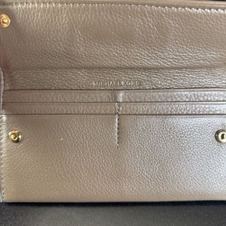 Pebbled Leather Envelope Flap Wallet