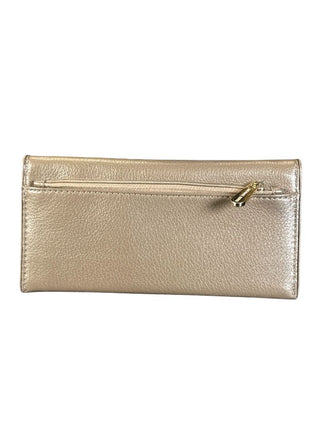 Pebbled Leather Envelope Flap Wallet