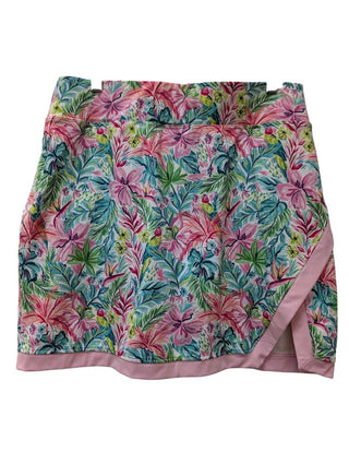 Athletic Short Skirt Tropical Print w/ Shorts
