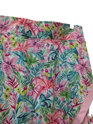 Athletic Short Skirt Tropical Print w/ Shorts