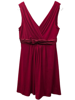 Sleeveless V Neck Satin Waist Sash Short