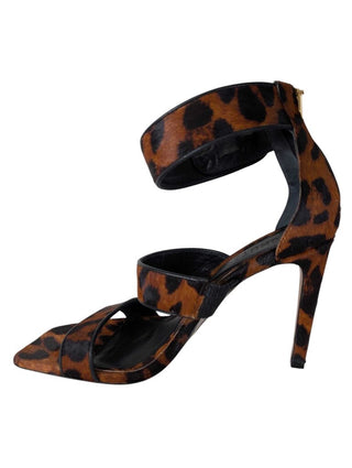 Leopard Print Strappy Gold Hardware