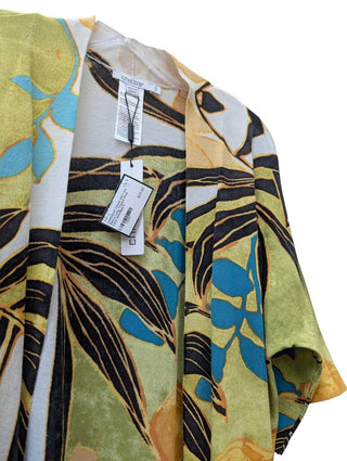 NWT 3/4 Sleeve Long Tropical Print Cardi