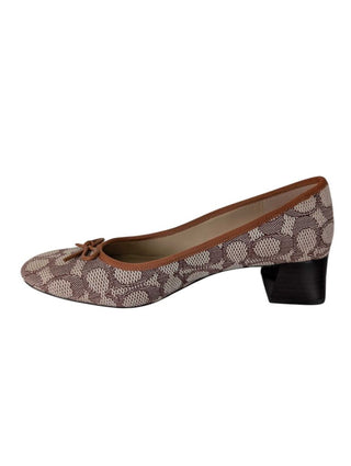 Ava Signature Monogram Logo Ballet Pump
