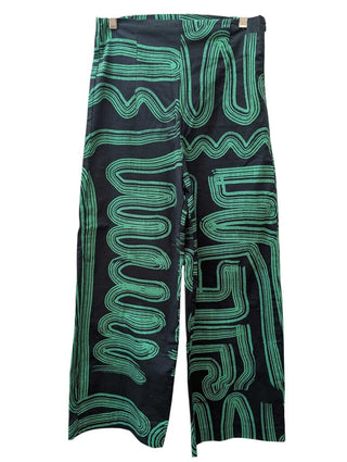 Anthropologie Wide Leg Abstract Squiggle Pant