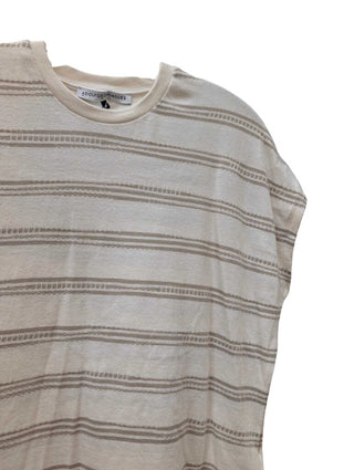 LUXURY Short Sleeve Striped Cotton Tee