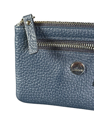 Zip pouch pebbled leather