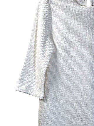 Back button cotton blend 3/4 sleeve