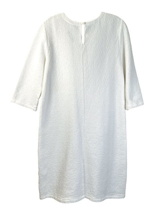 Back button cotton blend 3/4 sleeve