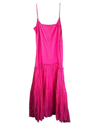 Cotton drop waist tiered side zip