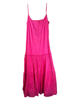Cotton drop waist tiered side zip