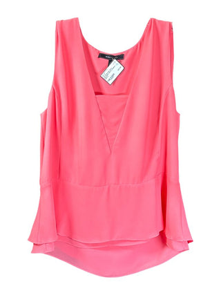 Sleeveless pullover w/peplum