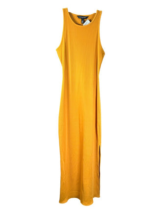 Ribbed sleeveless tank maxi side slit
