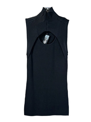 NWT Ribbed high neck sleeveless peeka boo