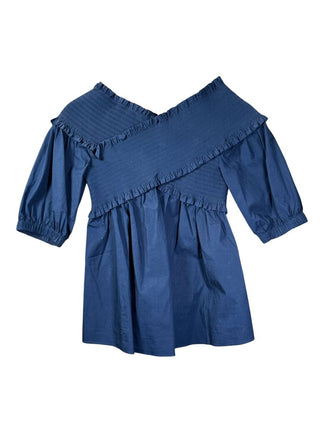 Shirred short sleeve